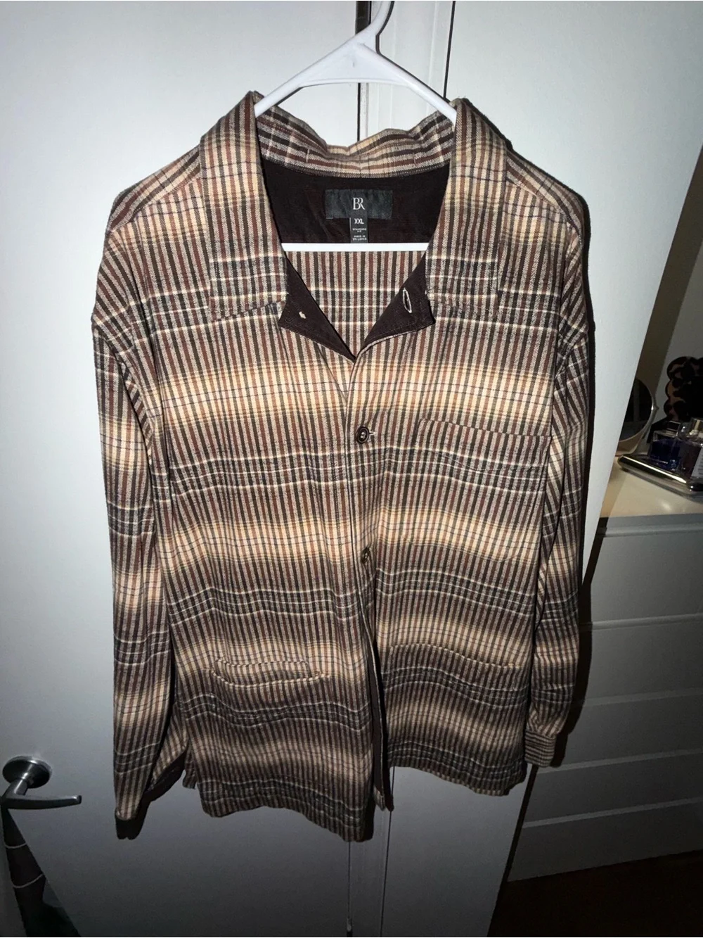 Banana Republic Brown Plaid Lightweight Chore Jacket